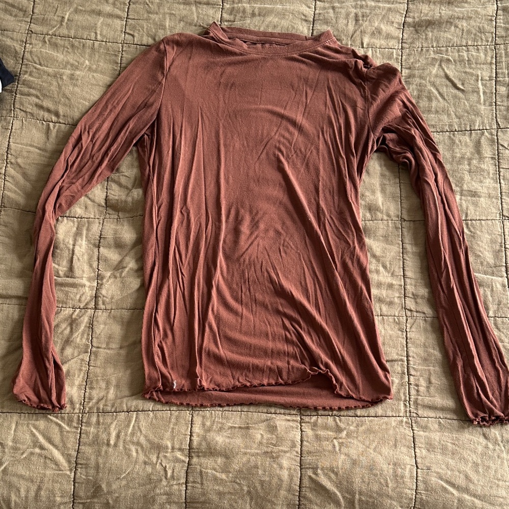 Outdoor Voices Rust Long Sleeve Tee
